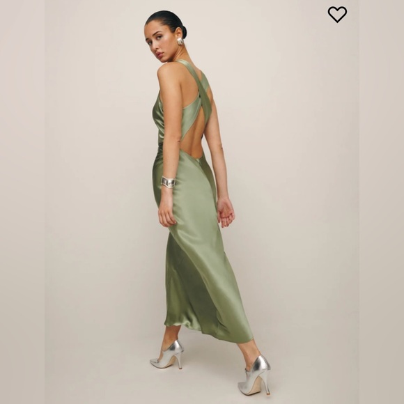 Reformation Casette Silk Dress size 8 - Picture 6 of 9